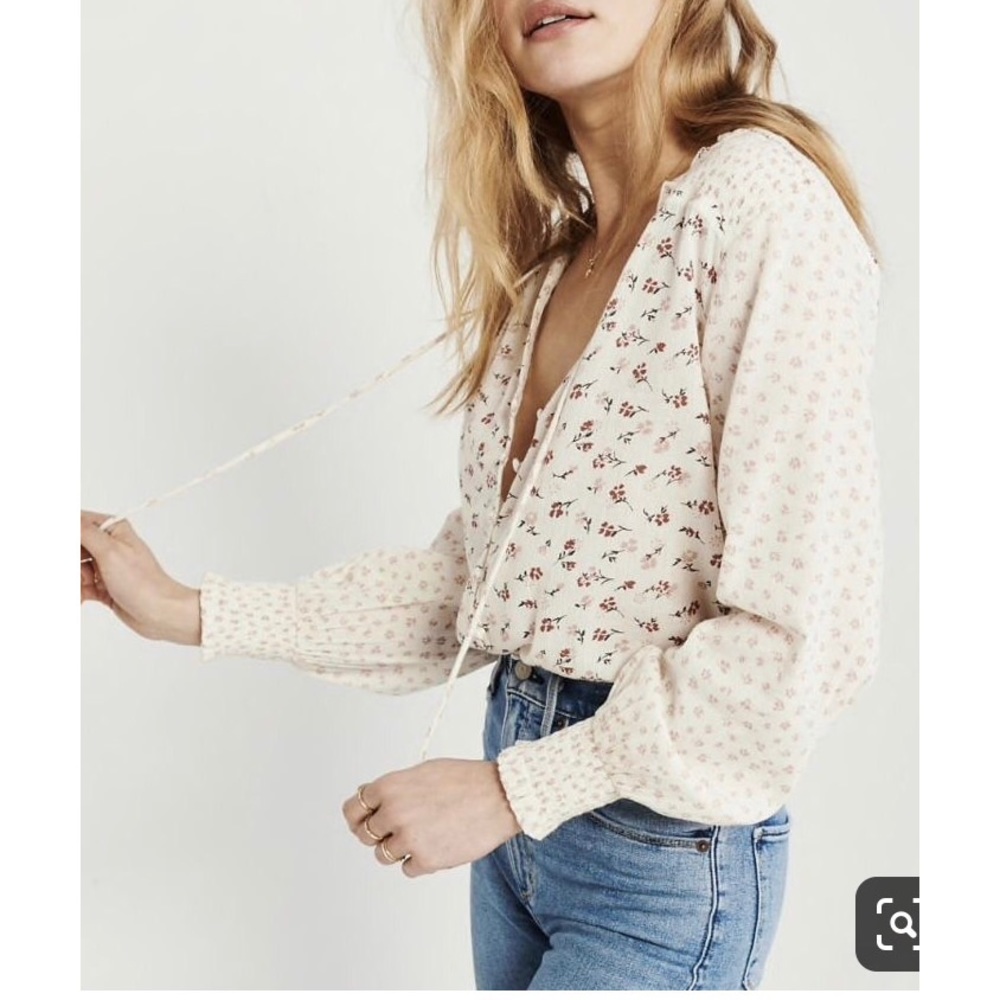AF Smocked Peasant Top